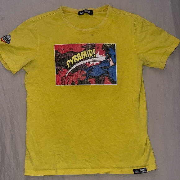 Black Pyramid Yellow T-shirt - Picture 1 of 8